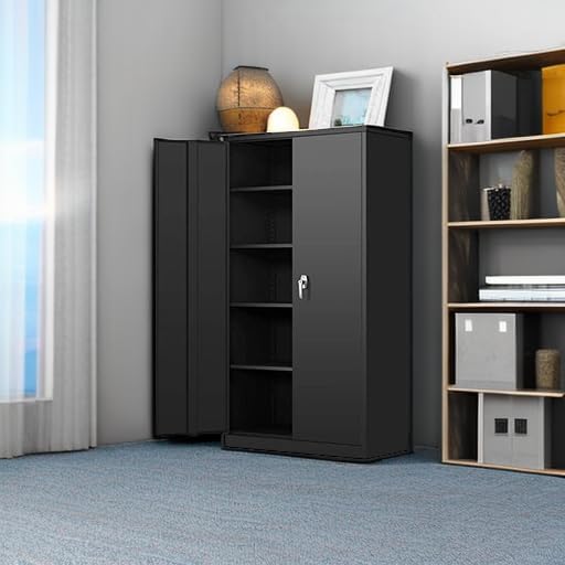 Greenvelly Steel SnapIt Storage Cabinet, 2 Doors and Lock - Image 5