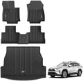 3W Floor Mats & Cargo Liner Fit 2019-2025 Toyota RAV4(Not Fit Hybrid) by 3W