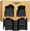 LASFIT Floor Mats for Chevy Silverado/GMC Sierra Extended Cab 1500 2500/2500HD 1999-2007, 3500HD 2001-2007(2007 Fit Classic Body Only), All Weather TPE Custom Fit Floor Mats for Cars, 1st & 2nd Row by LASFIT