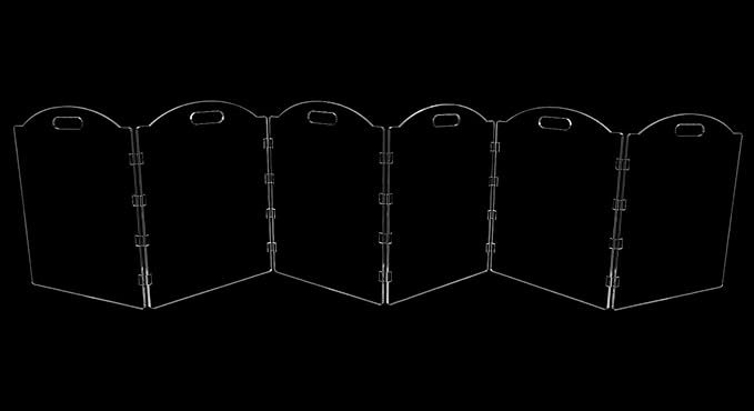 Extra-Wide Clear Acrylic Freestanding Dog Gates - Image 9