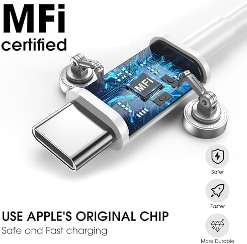 Apple USB C to USB C Cable, USBC Cable, Fast Charging, 3-Pack 3FT White - Image 2