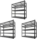 5-Tier Heavy Duty Garage Shelving, 5,000 lbs Capacity Adjustable Metal Storage Shelving Unit for Garage, Basement, Warehouse & Workshop, 55" W x 24" D x 84" H by LIJIUHOME