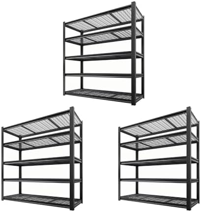 5-Tier Heavy Duty Garage Shelving, 5,000 lbs Capacity Adjustable Metal Storage Shelving Unit for Garage, Basement, Warehouse & Workshop, 55" W x 24" D x 84" H by LIJIUHOME