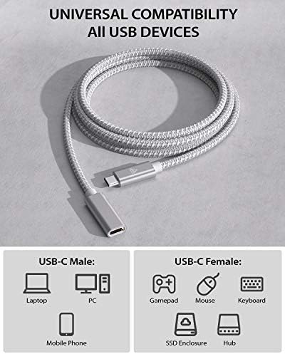 Faracent USB C Extension Cable (10Gbps), USB 3.2 Type C Male to Female - Image 5