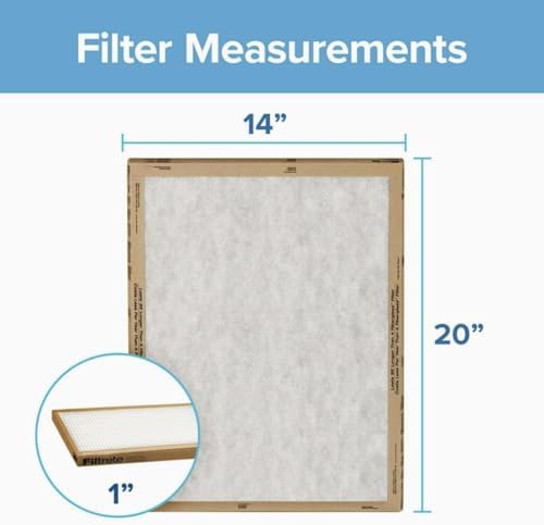 Filtrete 14x20x1 Air Filter, 3M MERV 1 HVAC AC Furnace Filter Replacement, 6-Pack (Actual Size 13.81x19.81x0.88 inches) - Image 2