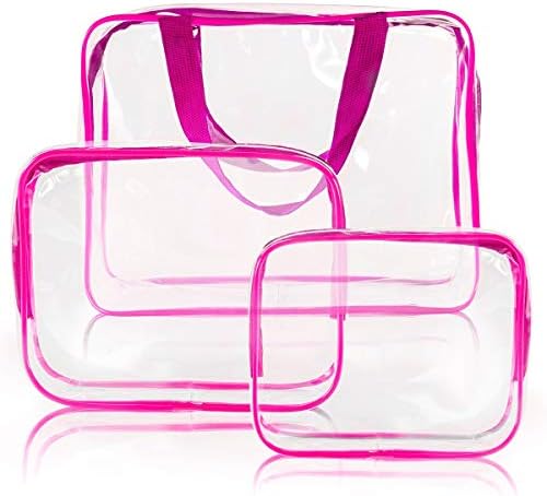 6Pcs Crystal Clear PVC Travel Toiletry Bag Kit for Women Men, Cosmetic Bags - Image 6