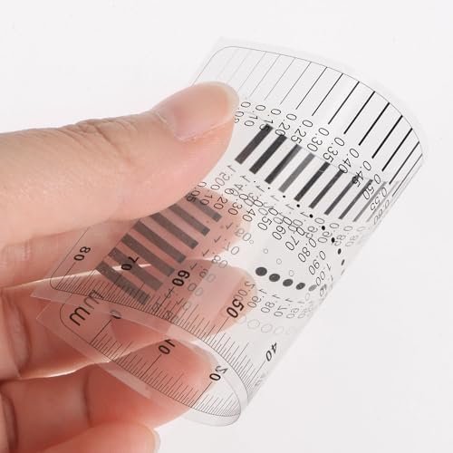 HARFINGTON High Precision SEC Size Estimation Chart 80mm Transparency Flaw Detection Film Ruler for Diameter and Line Width Defects Measuring - Image 6