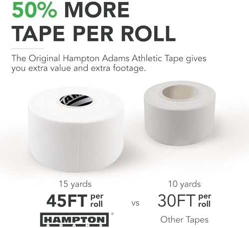 Hampton Adams Athletic Tape Multi Pack, Sports Medical Grade, Easy Tear - Image 5