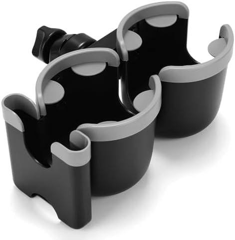 Accmor Stroller Cup Holder with Phone Holder, Bike Cup Holder, Walker Scooter Wheelchair Cup Holder Attachment, Universal Cup Holder for Uppababy Graco Strollers by Accmor