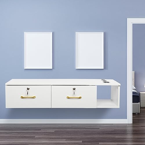 Winado Wall Mount Styling Salon Station for Hair Stylist, Salon Cabinet - Image 2
