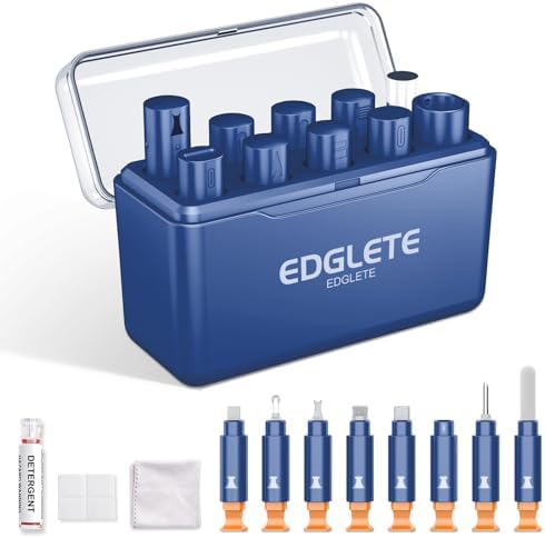 iPhone Cleaning Kit for Charging Port Cell Phone USB C, Dark Blue by CleaningAssistantforDevices