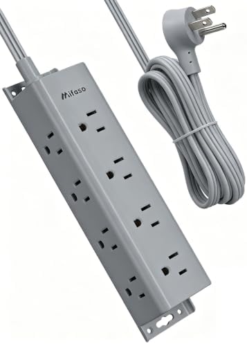 Surge Protector Power Strip, 12 Widely Spaced Multi Outlets, Wall Mount by Mifaso