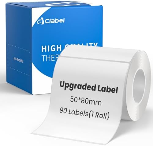 CLABEL 50x80mm (1.96"x3.14") Thermal Labels 1 Roll White Clothing Price by CLABEL