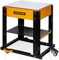 POWERTEC Tool Stand with Wheels, Casters & Melamine MDF Table Top, Power Tool Stand for Miter Saw, Drill Press, Belt Sander, Bench Grinder, Band Saw, Scroll Saw, Planer, Orange (UT1008) by POWERTEC