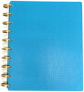 Talia Discbound Notebooks, Planner, Customizable, With 1" Gold Discs (Energetic Turquoise, Midsize (7.5in x 9.75in)) by Talia