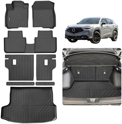 Floor Mat for 2025 2026 Acura ADX Trunk Mat & Backrest Mat，TPE All-Weather Set Cargo Liners Covering The Backrest, Custom Fit Non Slip-car mats Accessories by Unknown