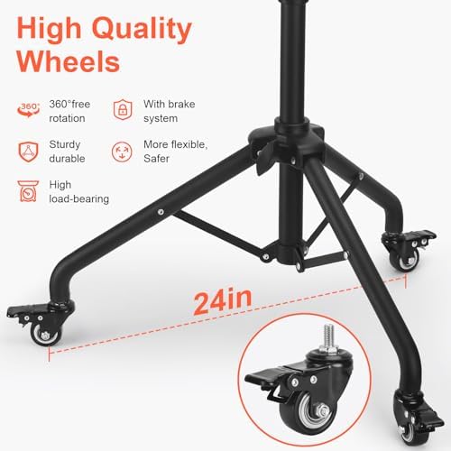 Salon Tray Cart on Wheels, Aluminum Tattoo Tray with Storage Platform, Adjustable Height Service Rolling Tray, Storage Tray Accessory for Salon Spa Dental Use, Rolling Tray Cart - Image 6