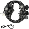 25FT Power Extension Cord 3 Prong, 16 Gauge SJTW 5-15R Cable Male Plug to Female Connector,7 Outlets Multiple Evenly-Spaced Plug,Suitable for Stage Setting or Outdoor. by oviitech