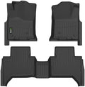HAFIDI® Floor Mats Fit for 2005-2015 Toyota Tacoma Double Cab (Full Coverage) All Weather Protection TPE Car Floor Liners, Fits 1st & 2nd Row Full Set Custom Accessories, Black by HAFIDI