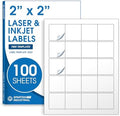 2" X 2" Matte White Printable Labels (100 Sheets, 2000 Stickers) by SpartanIndustrial