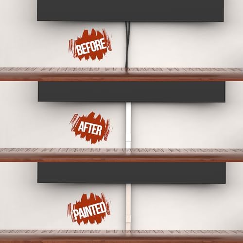One Cord Channel Cable Concealer - 315in One-Cord Cover for Wall, Mini Wire Hider for 1-2 Wires, Paintable Electric Cable Cover for Outside, Wall Mount TV Cord Hider - Image 7
