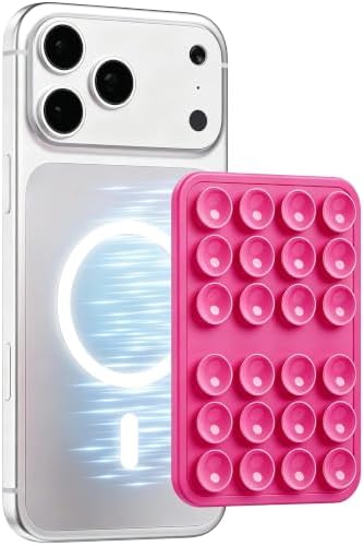 2026 Upgraded Magnetic Suction Sticky Phone Grip for Magsafe, Hot Pink by Bethebestbrandyoucantrust
