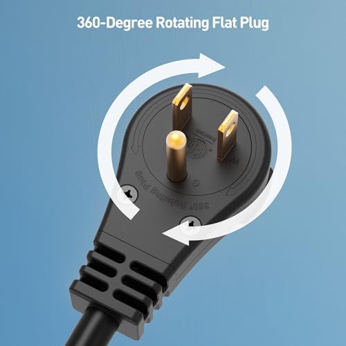 [ETL Listed] Cable Matters 2-Pack Rotating Flat Plug Extension Cord, 10ft - Image 2