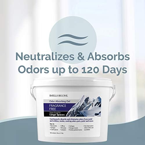 SMELLS BEGONE 1-Gallon Gel Odor Eliminator – High-Capacity, Long-Lasting Odor Absorber for Large Spaces, Basements, Garages, Workshops & Commercial Areas – Removes Tough Odors Quickly (Fragrance Free) - Image 3