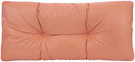 Klear Vu The Gripper Omega Non-Slip Tufted Bench Cushion for Indoor Furniture, Assembled in USA, Entryway Storage, Bay Window, Corner Nook or Piano Seat, 30 Inches, Solid Coral - Image 3