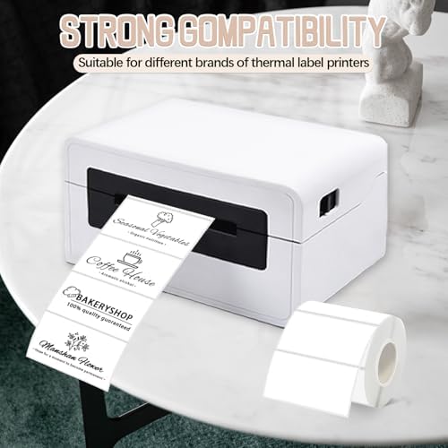 2''x1'' White Direct Thermal Barcode Labels,Self-Adhesive Thermal Printer Stickers for Address Design DIY Logo Business - Image 4