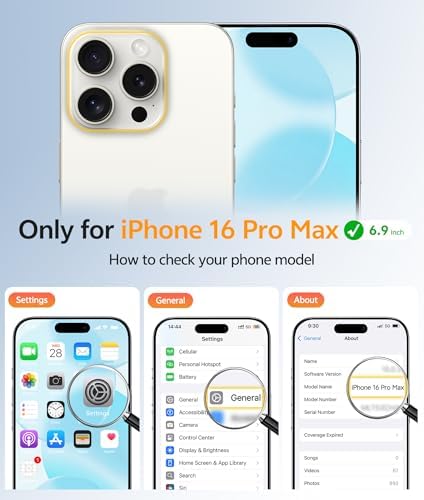 FNTCASE for iPhone 16 Pro Max Case, Fit for Magsafe, Glass Screen Protector - Image 2