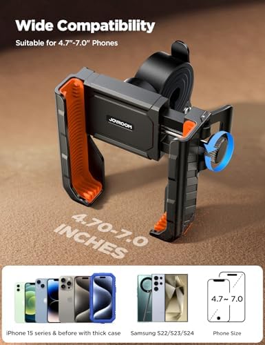 JOYROOM Motorcycle Bike Phone Holder Mount, 1s Lock Bike Phone Holder - Image 5