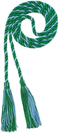 Tassel Depot Graduation Honor Cord - Kelly/Light Blue - Every School Color Available - Made In Usa by TasselDepot