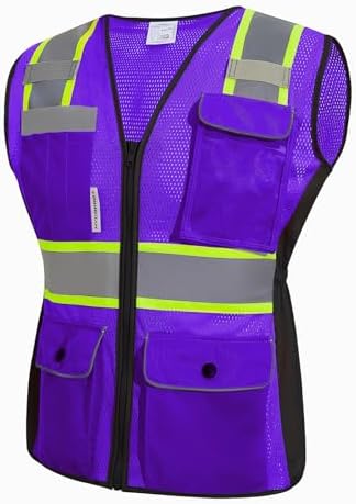 HYCOPROT Safety Vest for Women Mesh Reflective Lady High Visibility Construction Work Vest Meets ANSI/ISEA Standards by HYCOPROT