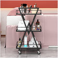 3-Tier Rolling Metal Cart for Beau Salon & Mcal Spa - Utili Trolley with Wheels Sto Ders for Hair Slists Nail Technicians - Sk Black h by Unknown