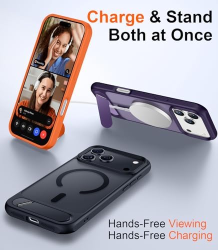 Temdan Magnetic for iPhone 18 Pro Case/iPhone 17 Pro Case Stand Black - Image 3