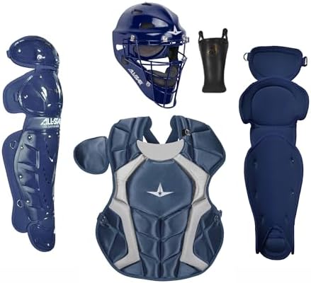 All-Star Player's Series Youth Catcher’s Kit – Complete Protective Baseball/ Softball Gear Set, NOCSAE Certified, Ages 7-16 by All-Star