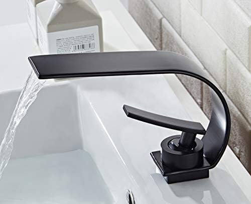 Becola Matte Black Modern Single Hole Bathroom Faucet, Low Arc Brass Ceramic Valve Vanity Sink Faucet, Single Handle 1 Hole / 3 Holes Hot and Cold Water Mixer Tap - Image 2
