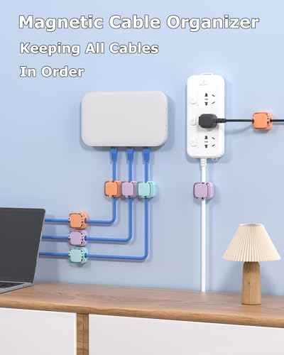 Magnetic Cable Clips, Cute Desk Charger Cord Holder - Image 5