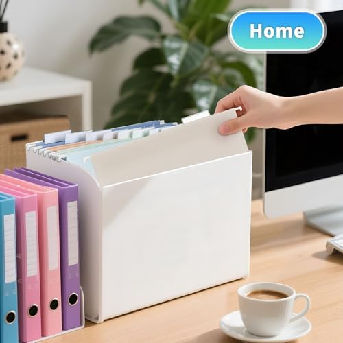 25-Pack Morandi Hanging File Folders,Letter Size with 35 Transparent Label Cards,50 Sticker Labels,1/5-Cut Tabs–Home Office & Filing Cabinets - Image 6