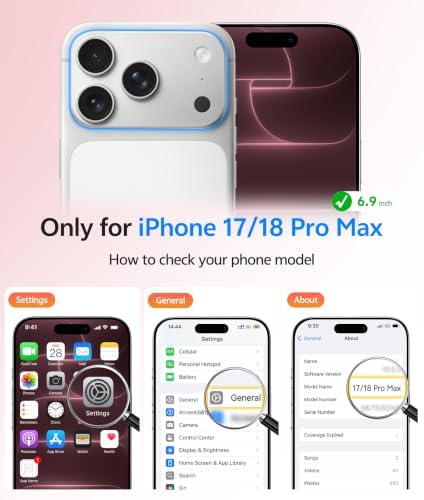 FNTCASE for iPhone 18 Pro Max Case/iPhone 17 Pro Max Case, Screen Protector - Image 2