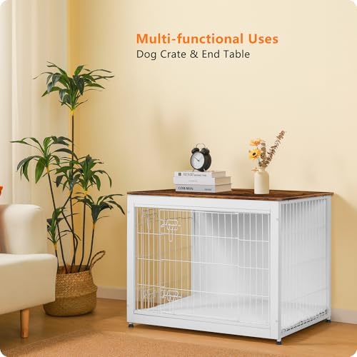 DWANTON 38.5" XL Dog Crate Furniture with Cushion, Large Dog Kennel Indoor - Image 7