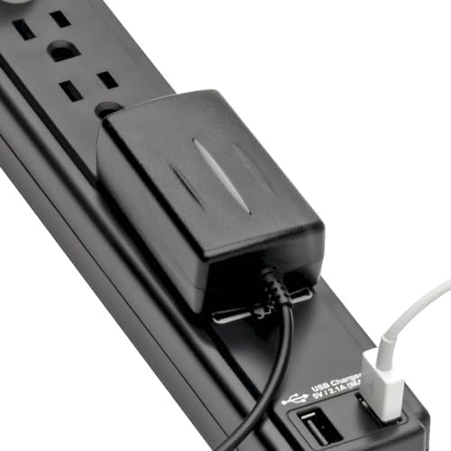 Eaton Tripp Lite TLP606USBB 6 Outlet Black Surge Protector with USB & USB-C - Image 2