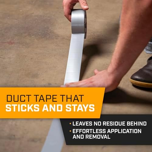 Lockport Silver Duct Tape - 6 Roll Multi Pack - 90 feet x 2 Inch - Strong Duct Tape Heavy Duty - Waterproof - No Residue - Bulk Value - Easy Tear - Industrial Use - DIY Home Repair - Image 6