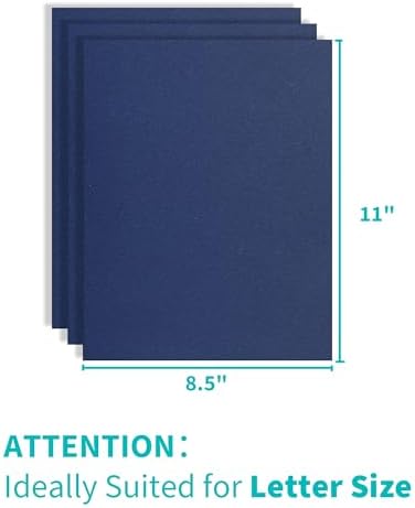 Binditek 12 Mil Sand-Textured Binding Covers, Letter Size, Navy, 100 Pack - Image 3