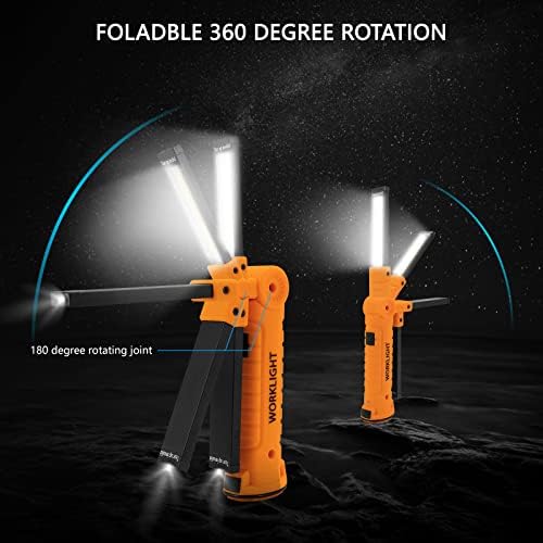 Lmaytech 4 Pack Rechargeable LED Work Lights with Magnetic Base and 360° Rotation, 5 Modes for BBQ, Camping, Reading, and Car Repair - Image 4