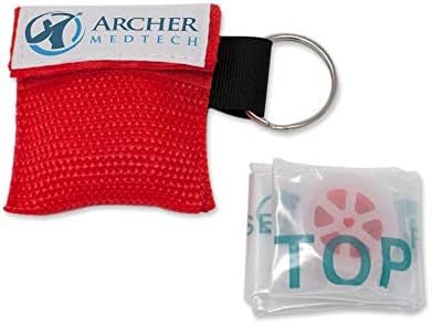CPR Keychain Face Shields with One-Way Valve, 12 Pack - Image 6