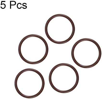 uxcell Fluorine Rubber O-Rings 22mm OD 18mm ID 2mm Width, Metric FKM Sealing Gasket, Pack of 5 - Image 2