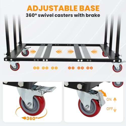 Folding Table Cart, Panel Cart with Swivel Wheels, Heavy Duty Planer cart with 1800LBS & 10 Table Capacity for Party, Banquets, Conferences, and Events - Image 4