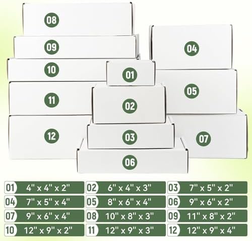 25 Pack 6"x4"x2" inch Small Shipping Boxes White Corrugated Cardboard Box for Small Business, Mailer, Shipping, and Packing - Image 6